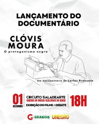 Cartaz do filme CLOVIS MOURA – O PROTAGONISMO NEGRO